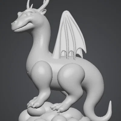 Mô hình Fantasy Dragon 3D - Thiết kế rồng đáng yêu để bàn
