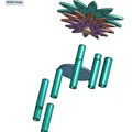 Mẫu chuông gió hình hoa (Flower Wind Chimes) in 3D cực chill - Thumbnail 3