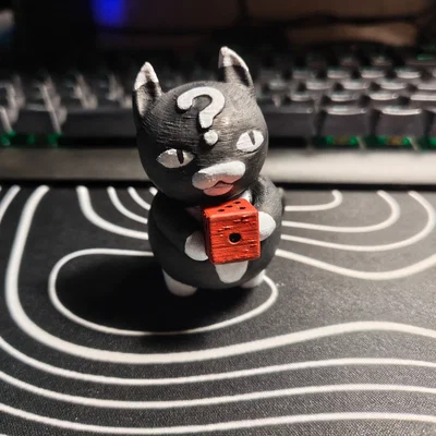 Mô hình 3D nhân vật mèo Gambit từ game Mewgenics ấn tượng