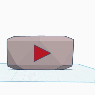Mô hình 3D Diamond Play Button trang trí bàn làm việc cực chất