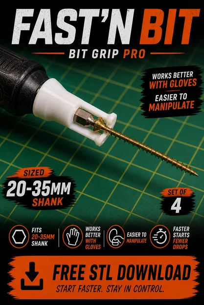 Fast'n Bit-Bit Screw Holder – Đồ giữ vít cho đầu hex bit - Image 1