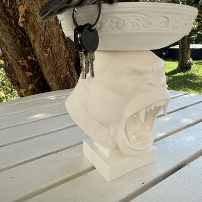 Khay Đựng Đồ Hình Gorilla 3D - Mẫu Decor Độc Đáo Cho Bàn Làm Việc