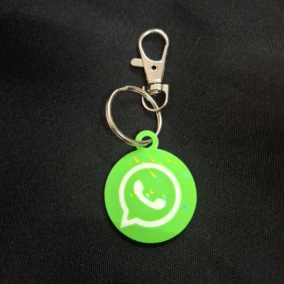 Móc khóa WhatsApp NFC (nhúng thẻ | pause để chèn | hốc 24mm | 3MF đa màu + STL)
