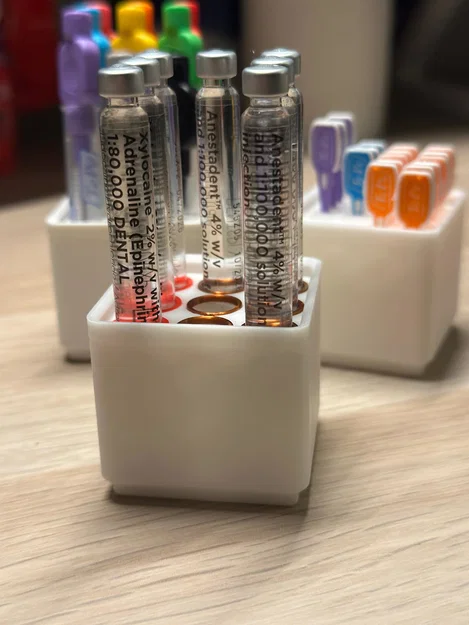 Giá đỡ Gridfinity LA Carpule (Colour Ring System, 1x1) - Image 2