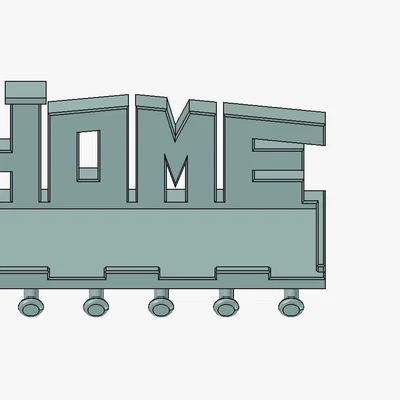 Móc treo chìa khóa chữ “HOME” hiện đại kèm kệ (2 kiểu lắp đặt)