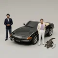 Mô hình 3D Miami Vice: Nhân vật Crockett, Tubbs và siêu xe Ferrari - Thumbnail 1