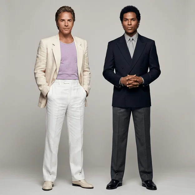 Mô hình 3D Miami Vice: Nhân vật Crockett, Tubbs và siêu xe Ferrari - Image 2