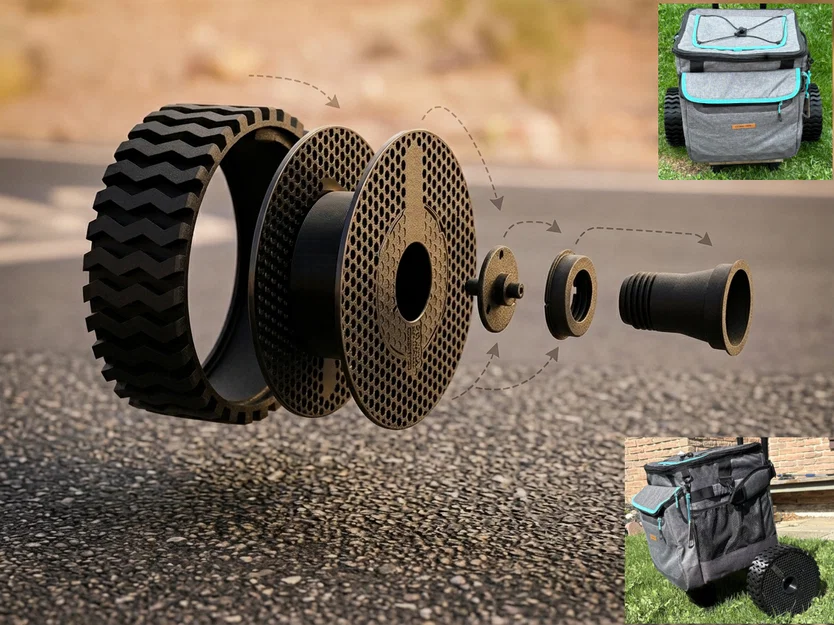 Bộ Kit Upcycle Bánh Xe Địa Hình Từ Spool Rỗng (All Terrain Wheel Upcycle Kit) - Image 1