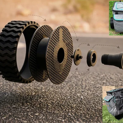Bộ Kit Upcycle Bánh Xe Địa Hình Từ Spool Rỗng (All Terrain Wheel Upcycle Kit)