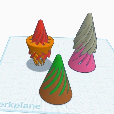 Cone fidget – Fidget hình nón xoắn vặn print in place