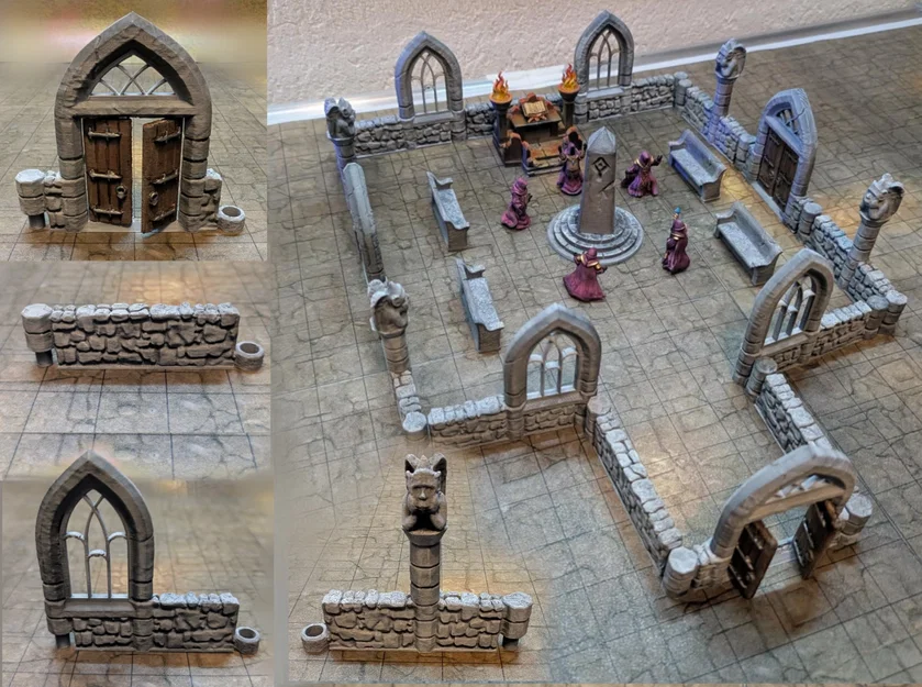 DungeonSticks Cathedral/Church – Terrain mô-đun cho tabletop - Image 1