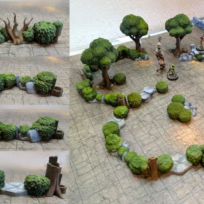 DungeonSticks forest modular tabletop terrain – Bộ terrain rừng lắp ghép