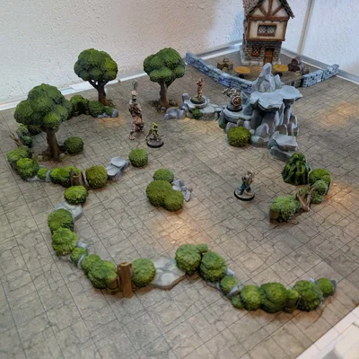 DungeonSticks forest modular tabletop terrain – Bộ terrain rừng lắp ghép