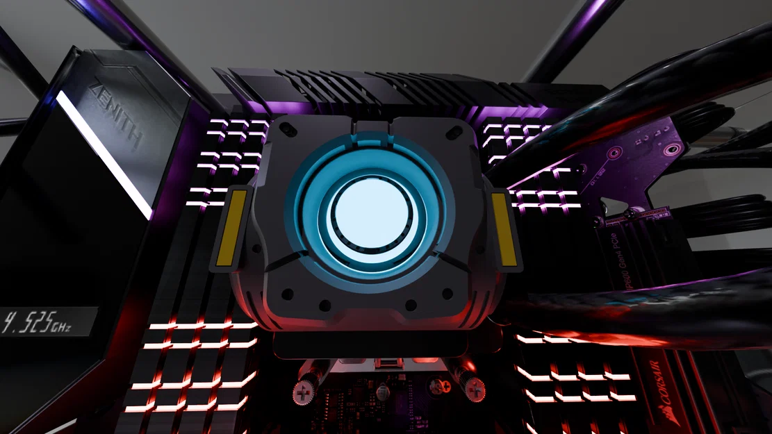Nắp bơm custom BT Titanfall 2 cho Cooler Master Elite Liquid - Image 2