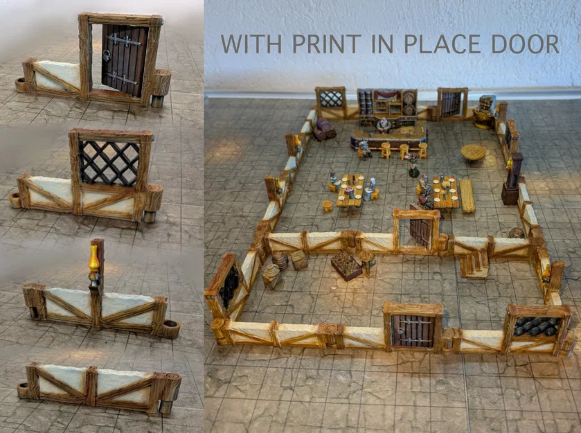 DungeonSticks Tavern Modular Tabletop Terrain – Bộ terrain tavern/nhà phố lắp ghép - Image 1
