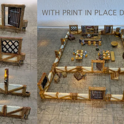 DungeonSticks Tavern Modular Tabletop Terrain – Bộ terrain tavern/nhà phố lắp ghép