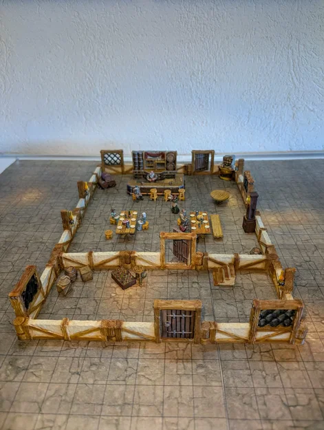 DungeonSticks Tavern Modular Tabletop Terrain – Bộ terrain tavern/nhà phố lắp ghép - Image 2