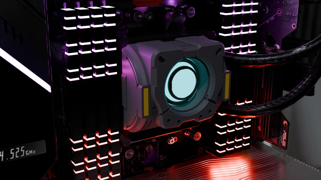 Nắp bơm custom BT Titanfall 2 cho Cooler Master Elite Liquid - Image 6