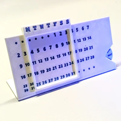 Lịch Để Bàn Vĩnh Cửu Dạng Trượt (Sliding Perpetual Desk Calendar)