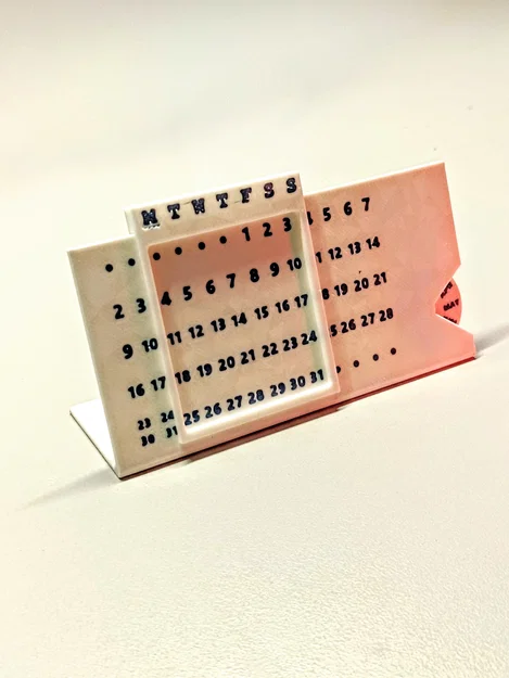 Lịch Để Bàn Vĩnh Cửu Dạng Trượt (Sliding Perpetual Desk Calendar) - Image 2