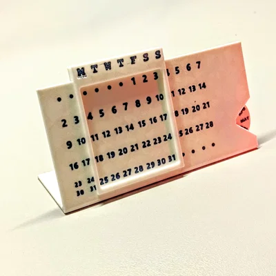 Lịch Để Bàn Vĩnh Cửu Dạng Trượt (Sliding Perpetual Desk Calendar)