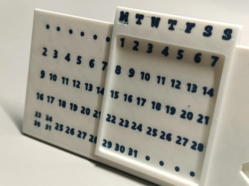 Lịch Để Bàn Vĩnh Cửu Dạng Trượt (Sliding Perpetual Desk Calendar) - Image 4