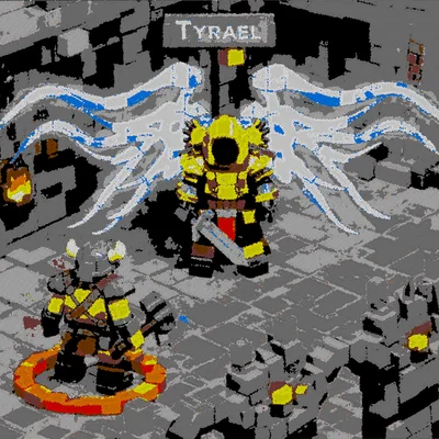 Tyrael Pandemonium Fortress - Hueforge phong cách Lego