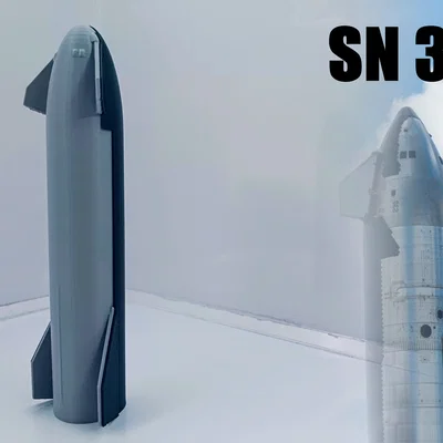 Mô hình in 3D tàu vũ trụ Starship SN 30 tỉ lệ 1:116 siêu đẹp