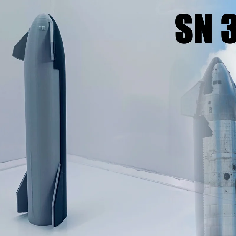 Mô hình in 3D tàu vũ trụ Starship SN 30 tỉ lệ 1:116 siêu đẹp
