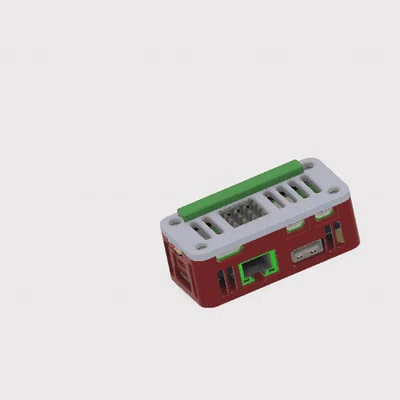 Vỏ Raspberry Pi Zero 2W cho Waveshare Ethernet/USB Hub HAT (20416) – Thoáng khí