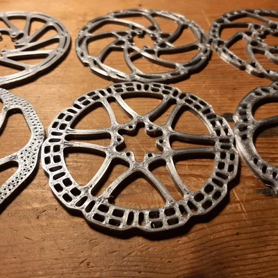 Bộ đế lót ly mô hình đĩa phanh xe đạp in 3D độc đáo