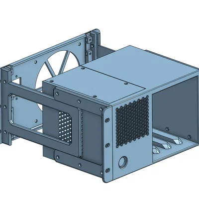 Case rackmount 10 inch cho HDD & SFX PSU (10inch Rackmount HDD and PSU Case)