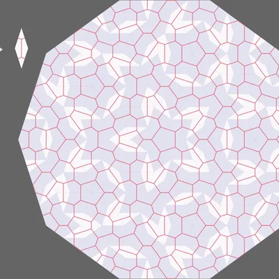 Gạch Lát Voronoi Penrose Liên Kết (Interlocking Penrose Voronoi Cobblestones)