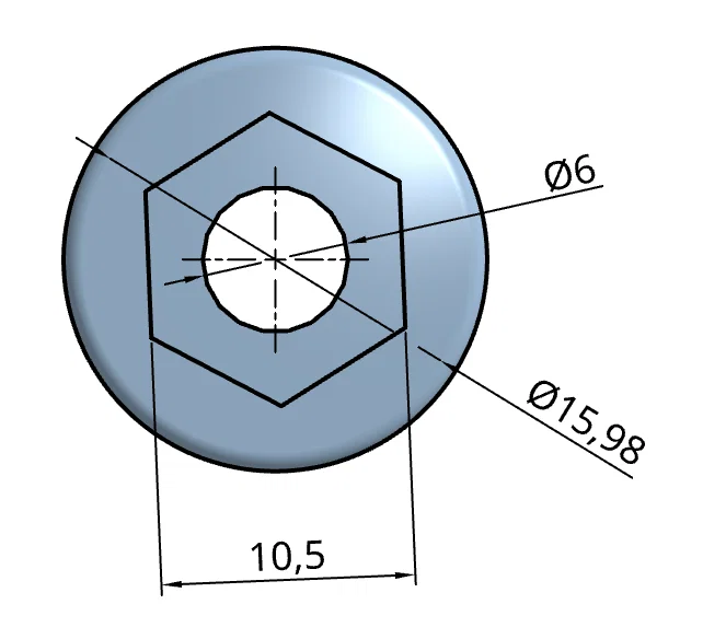Chân đế tăng chỉnh cân bằng cho ghế bar, bàn gỗ (Tương thích ốc M6) - Image 7