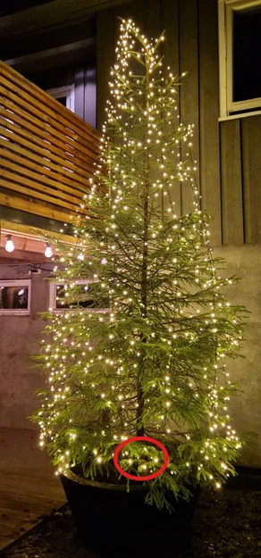 Nắp bịt ống máng xối có lỗ nhỏ - che đế cây thông Noel - Image 5