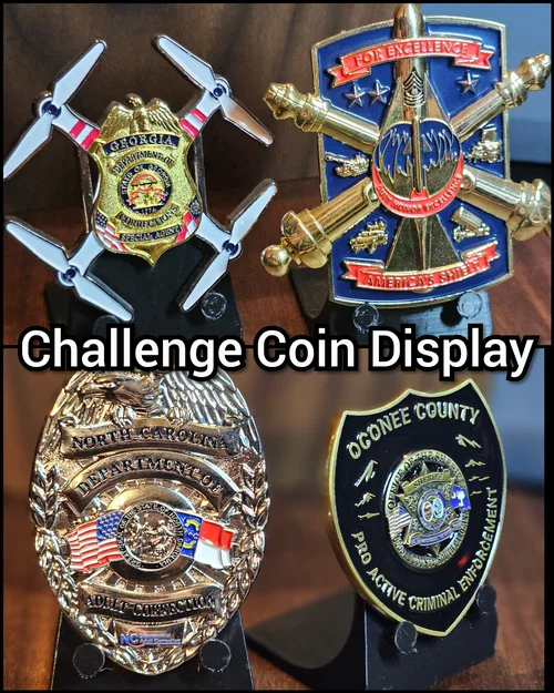Kệ Đỡ Universal cho Badge & Challenge Coin Đáy Nhọn - Image 1