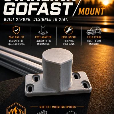 Ngàm GoFast Starlink Mini cho thanh 2040 (chỉ Post)