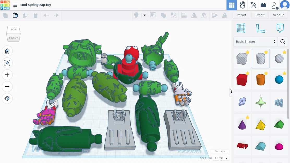 Mô hình đồ chơi Springtrap v2 - Tự in 3D lắp ráp cực chất - Image 1