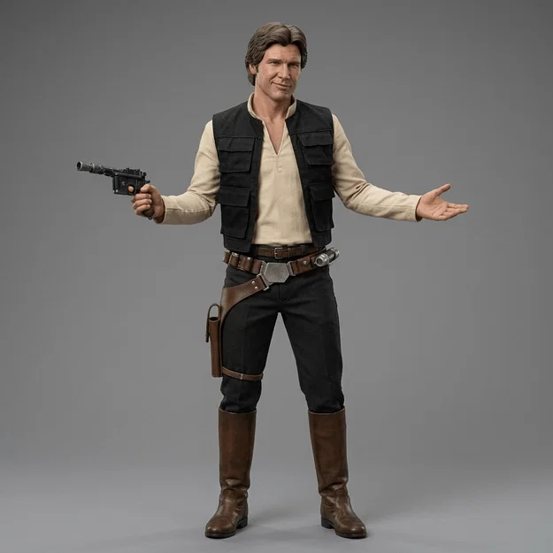 Mô hình 3D Han Solo Star Wars 1977 - Phiên bản Trust Me cực chất - Image 1