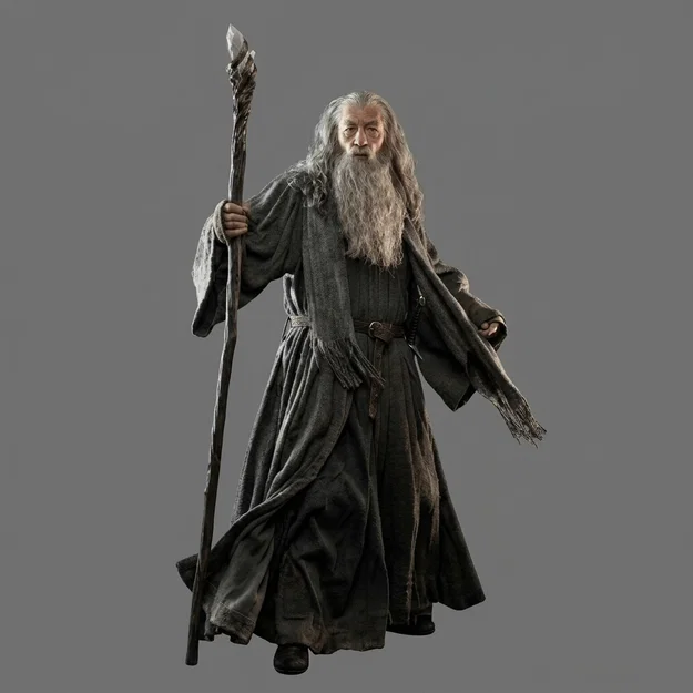 Mô hình 3D Gandalf - Phù thủy huyền thoại từ Chúa Tể Những Chiếc Nhẫn - Image 1