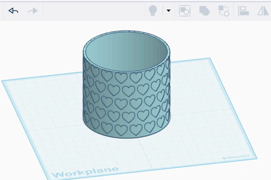 Mẫu chậu cây họa tiết trái tim in 3D dễ thương làm quà tặng - Image 1