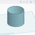 Mẫu chậu cây họa tiết trái tim in 3D dễ thương làm quà tặng - Thumbnail 1