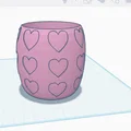Mẫu chậu cây họa tiết trái tim in 3D dễ thương làm quà tặng - Thumbnail 2