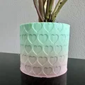 Mẫu chậu cây họa tiết trái tim in 3D dễ thương làm quà tặng - Thumbnail 3
