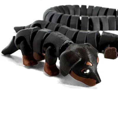 Mô hình chú cún Dachshund (chó lạp xưởng) khớp nối in 3D siêu linh hoạt