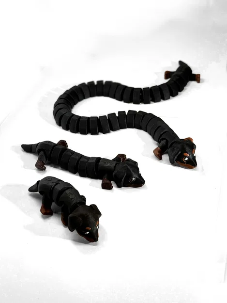 Mô hình chú cún Dachshund (chó lạp xưởng) khớp nối in 3D siêu linh hoạt - Image 2