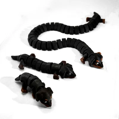 Mô hình chú cún Dachshund (chó lạp xưởng) khớp nối in 3D siêu linh hoạt