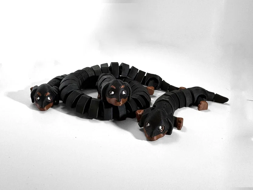 Mô hình chú cún Dachshund (chó lạp xưởng) khớp nối in 3D siêu linh hoạt - Image 3