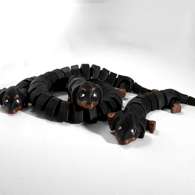 Mô hình chú cún Dachshund (chó lạp xưởng) khớp nối in 3D siêu linh hoạt