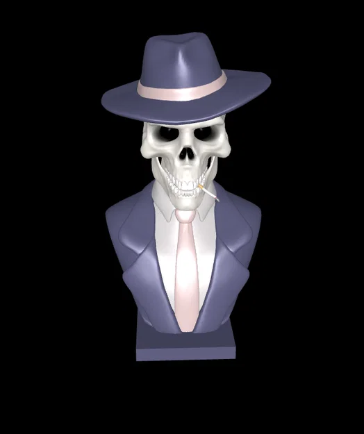 Mô hình đầu lâu Mafia (Skull Mafia) trang trí cực chất cho bàn làm việc - Image 1